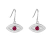 Ruby Evil Eye Earrings