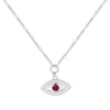 Ruby Evil Eye Necklace