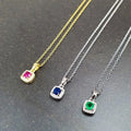 Ruby Halo Necklace by Fine Color Jewels