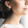 Ruby Open Hoop Earrings by Fine Color Jewels
