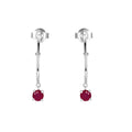 Ruby Open Hoop Earrings by Fine Color Jewels