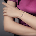 Ruby Solitiare Bracelet by Fine Color Jewels