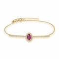 Ruby Solitiare Bracelet by Fine Color Jewels