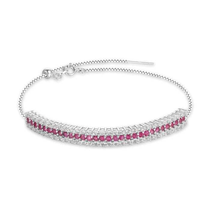 Ruby Tennis Bracelet by Fine Color Jewels