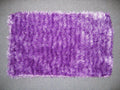 DaDa Bedding Shaggy Soft Door Mat Carpet Rug - 20" x 32" Striped Shiny Purple Lavender by DaDalogy Bedding Collection