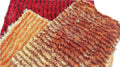 DaDa Bedding Shaggy Soft Rectangle Floor Door Mat Bath Carpet Rug - Striped Orange & Brown - 20" x 32", by DaDalogy Bedding Collection