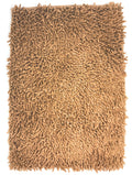 DaDa Bedding Coffee Brown Shaggy Soft Chenille Noodle Carpet Rug Bath Mat by DaDalogy Bedding Collection