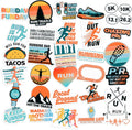 Running Sticker Pack – 34 Motivational Vinyl Stickers for Runners & Water Bottles | BLAUBECK by BLAUBECK