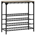 Rustic 40 Bottles Metal Floor Free Standing Wine Rack Table by DailySale