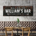 Rustic Bar Sign by Tailored Canvases