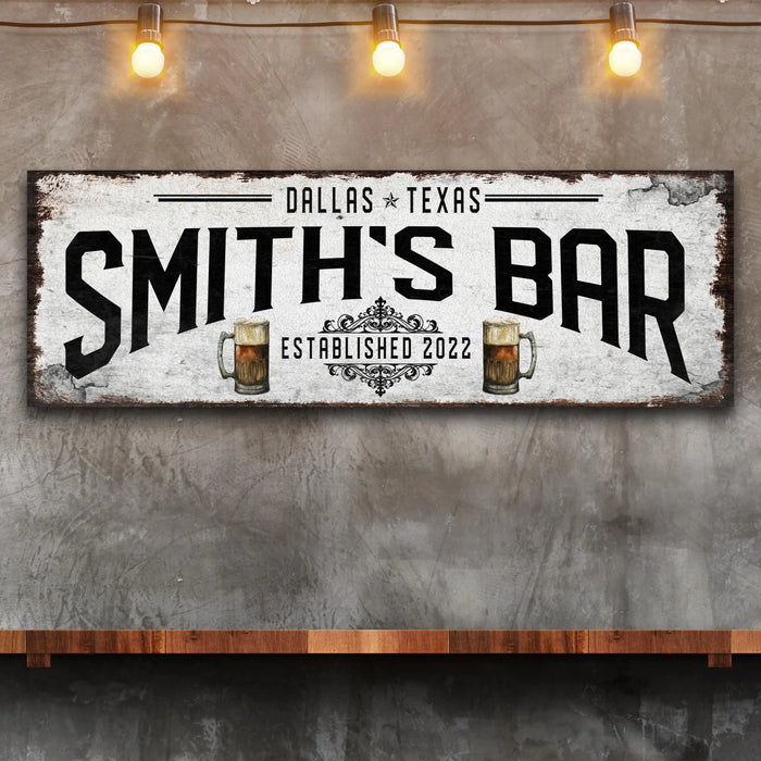 Rustic Bar Sign II by Tailored Canvases