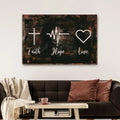 Rustic 'Faith, Hope, Love' Sign - Christian Art and Biblical Decor for home by Tailored Canvases