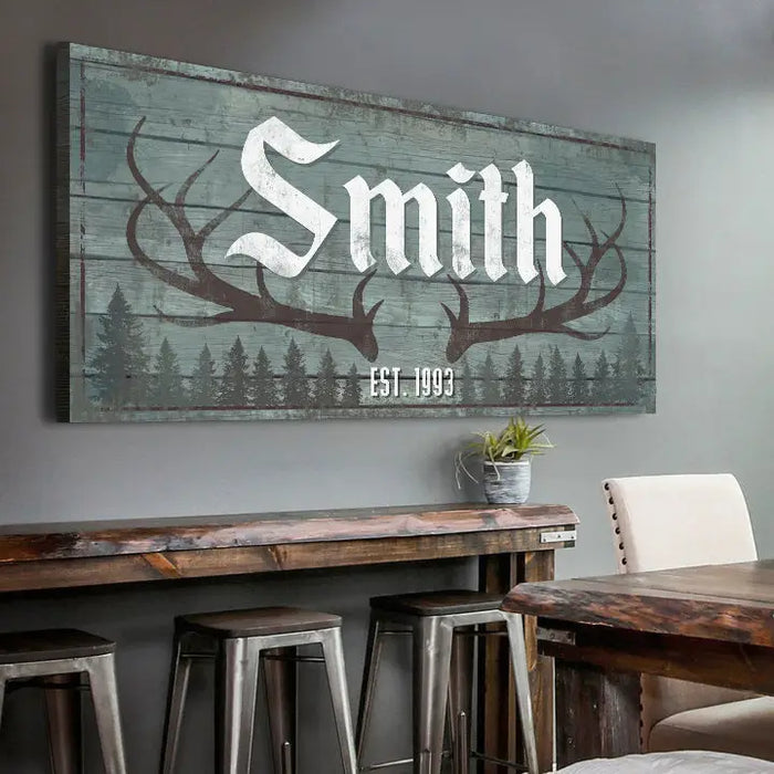 RUSTIC FAMILY ANTLER -LP1 by Tailored Canvases