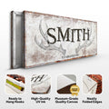 Rustic Family Antler Sign by Tailored Canvases