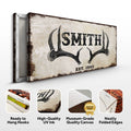 Rustic Family Antler Sign II by Tailored Canvases