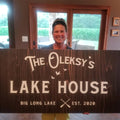 Rustic Family Lake House Sign by Tailored Canvases