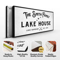 Rustic Family Lake House Sign by Tailored Canvases