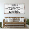 Rustic Farmhouse Personalized Sign II by Tailored Canvases