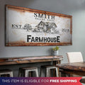 Rustic Farmhouse Personalized Sign III by Tailored Canvases