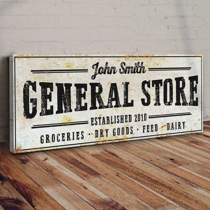 Rustic General Store Sign by Tailored Canvases