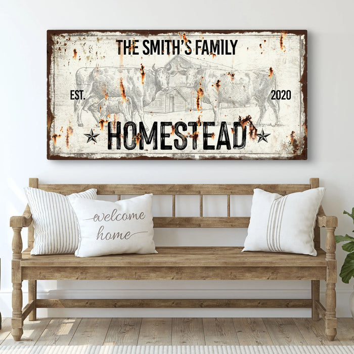Rustic Homestead Sign by Tailored Canvases