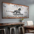 Rustic Horse Ranch Sign by Tailored Canvases