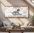 Rustic Horse Ranch Sign by Tailored Canvases