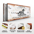 Rustic Horse Ranch Sign by Tailored Canvases