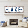Rustic Lake Arrow Sign