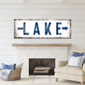 Rustic Lake Arrow Sign by Tailored Canvases