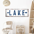 Rustic Lake Arrow Sign by Tailored Canvases