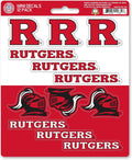 Rutgers University Scarlet Knights 12-Piece Mini Decal Sticker Set, 5x6 Inch Sheet, Gift for football fans for any hard surfaces around home, automotive, personal items by Fielders Choice