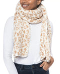Jenni Womens Printed Sherpa Scarf by Vanessa Jane