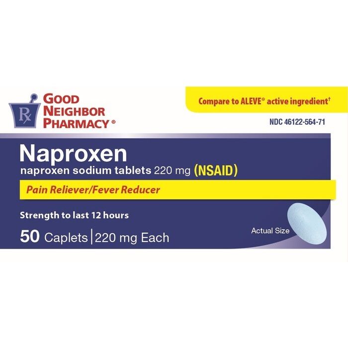GNP Naproxen Sodium 220 mg Tablets (or Caplets), 50 Count by Pasteur Pharmacy
