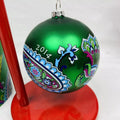 Vera Bradley 2014 Green Emerald Paisley Christmas Ball Ornament by Vanessa Jane