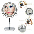 VANDORA Lighted Makeup Mirror, 13 In Circular Double-Sided Rotating Mirror by Vanessa Jane