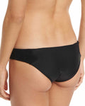 Tori Praver Solid Bethany Smocked Side Bikini Bottom, Size Small by Vanessa Jane