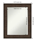 Amanti Art Rustic Plank Framed Bathroom Vanity Wall Mirror by Vanessa Jane