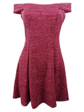 Betsy & Adam Women's Off-The-Shoulder Glitter Dress, Size 12 by Vanessa Jane