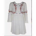 Max Studio London Ruffle-Sleeve Embroidered Floral Slip Maxi Dress,Small/Floral by Vanessa Jane