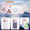 Clear Magnetic Ring Stand Case with Screen Protector for iPhone 17 Pro Max Air 16 15 14 13 by Merch Section