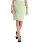 Kasper Celery Womens Textured Pencil Mini Skirt, Us 8 by Vanessa Jane