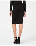 XOXO Womens Metallic Striped Pencil Skirt, Size Medium by Vanessa Jane