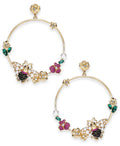 Thalia Sodi Gold-Tone Imitation Pearl & Crystal Bee Flower Drop Earring by Vanessa Jane