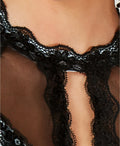 Xoxo Juniors Illusion Lace-Trim Cold-Shoulder Top by Vanessa Jane