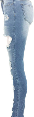 Tulucky Womens Boyfriend Jeans Distressed Slim Fit Ripped Denim Pants, Large by Vanessa Jane