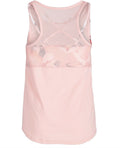 Ideology Girls Mesh Back Layered Look Tank Top Satin Pink S (7/8) by Vanessa Jane