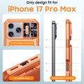 Card Holder Stand Heavy Duty Case with Lens Cover for iPhone 17 Pro Max 16 Pro 15 Pro by Merch Section