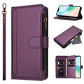 Magnetic Flip Leather Wallet Case for iPhone 17 16 15 14 13 12 11 Pro Max Black by Merch Section