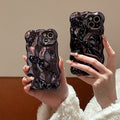 Wavy Edges Bubble Shockproof Solid Color Case for iPhone 15 Pro Max 14 13 12 11 by Merch Section